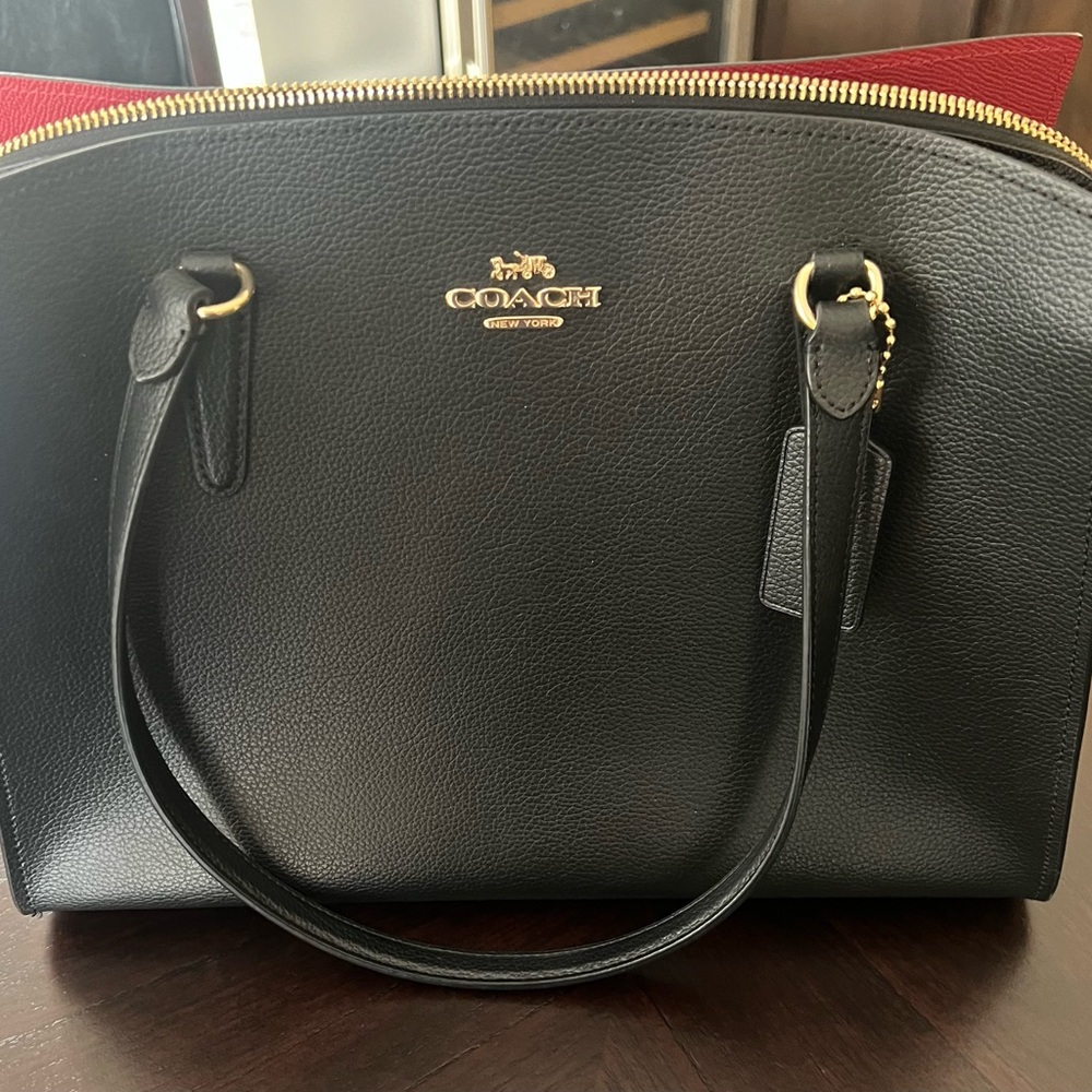 Coach Black Leather Shoulder Bag